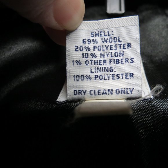 Gap Wool Blend Black Pea Coat Size Medium - Picture 6 of 6